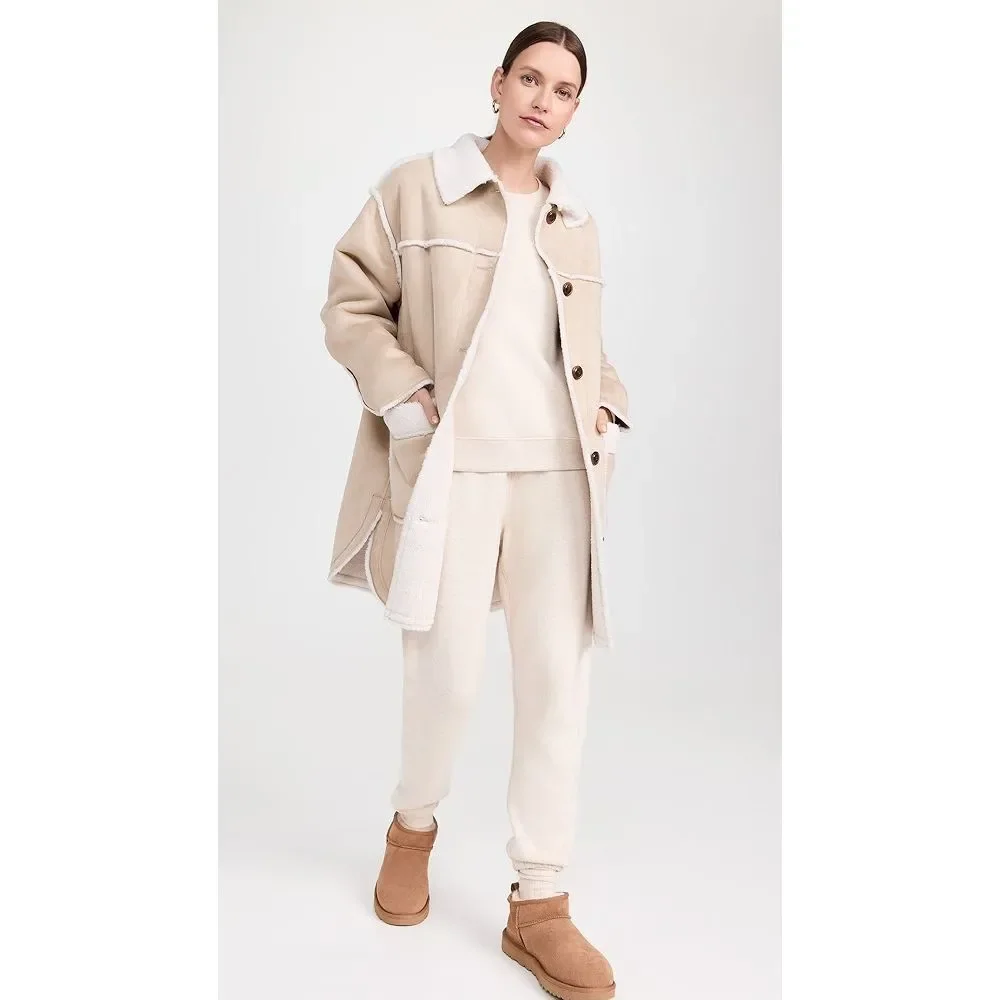 UGG Takara Luxefluff Mid Jacket Womens NWT Oversized - Picture 3 of 4